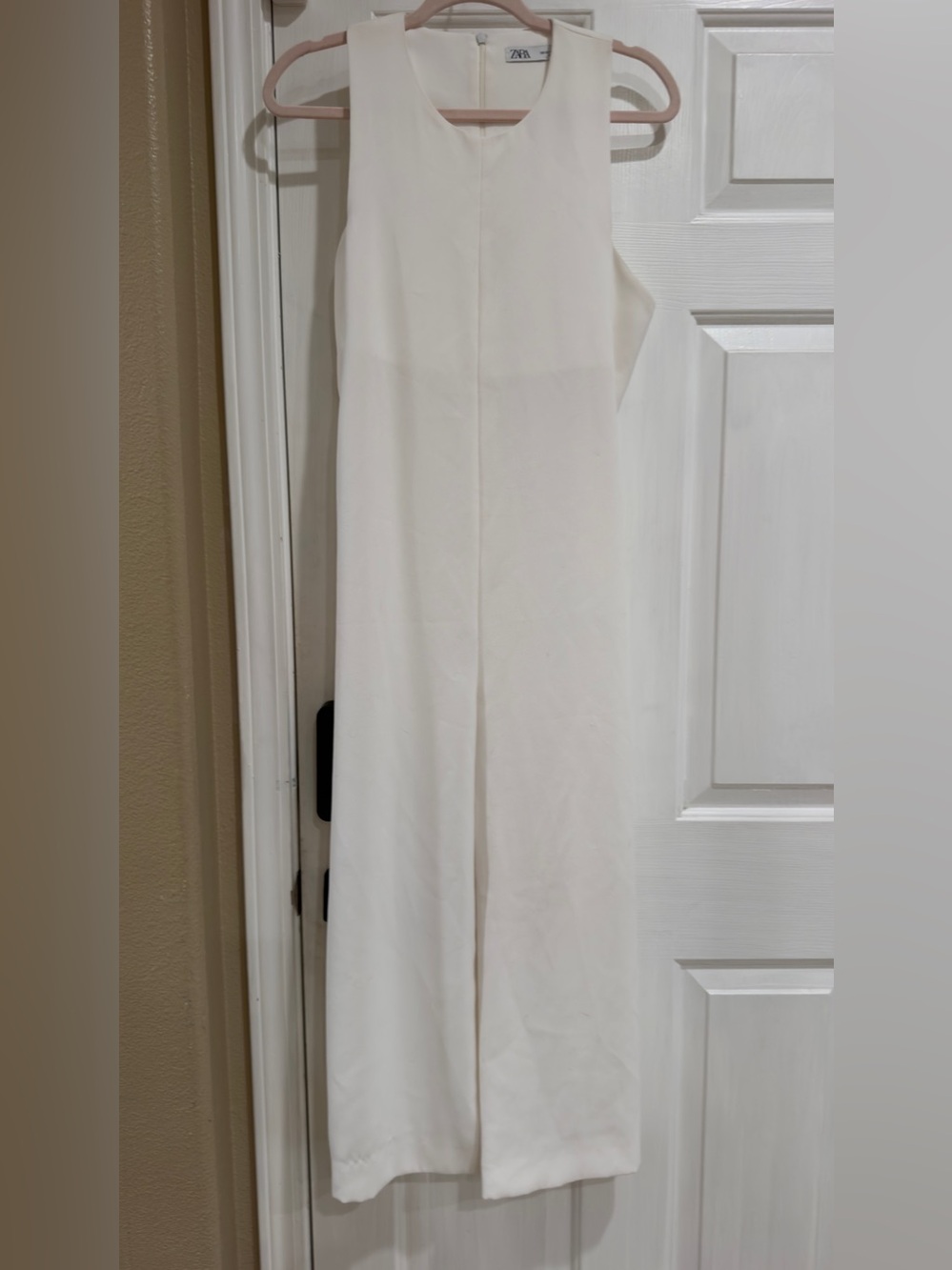 Zara White Wide-Leg Women's Jumpsuit Pant